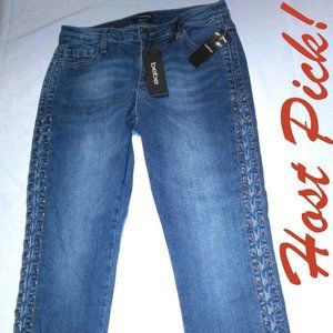 BEBE New Side Lace Up Skinny Cropped Jean Sexy 🎉HP🎉